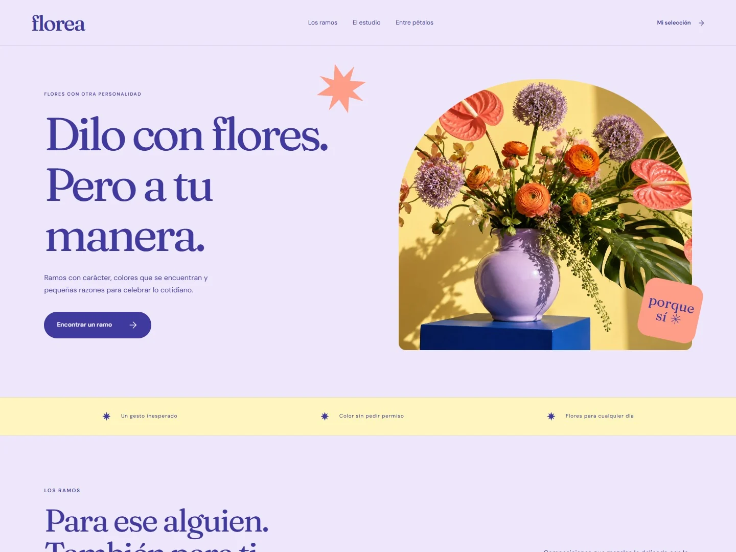 Diseño del proyecto Florea Estudio Floral