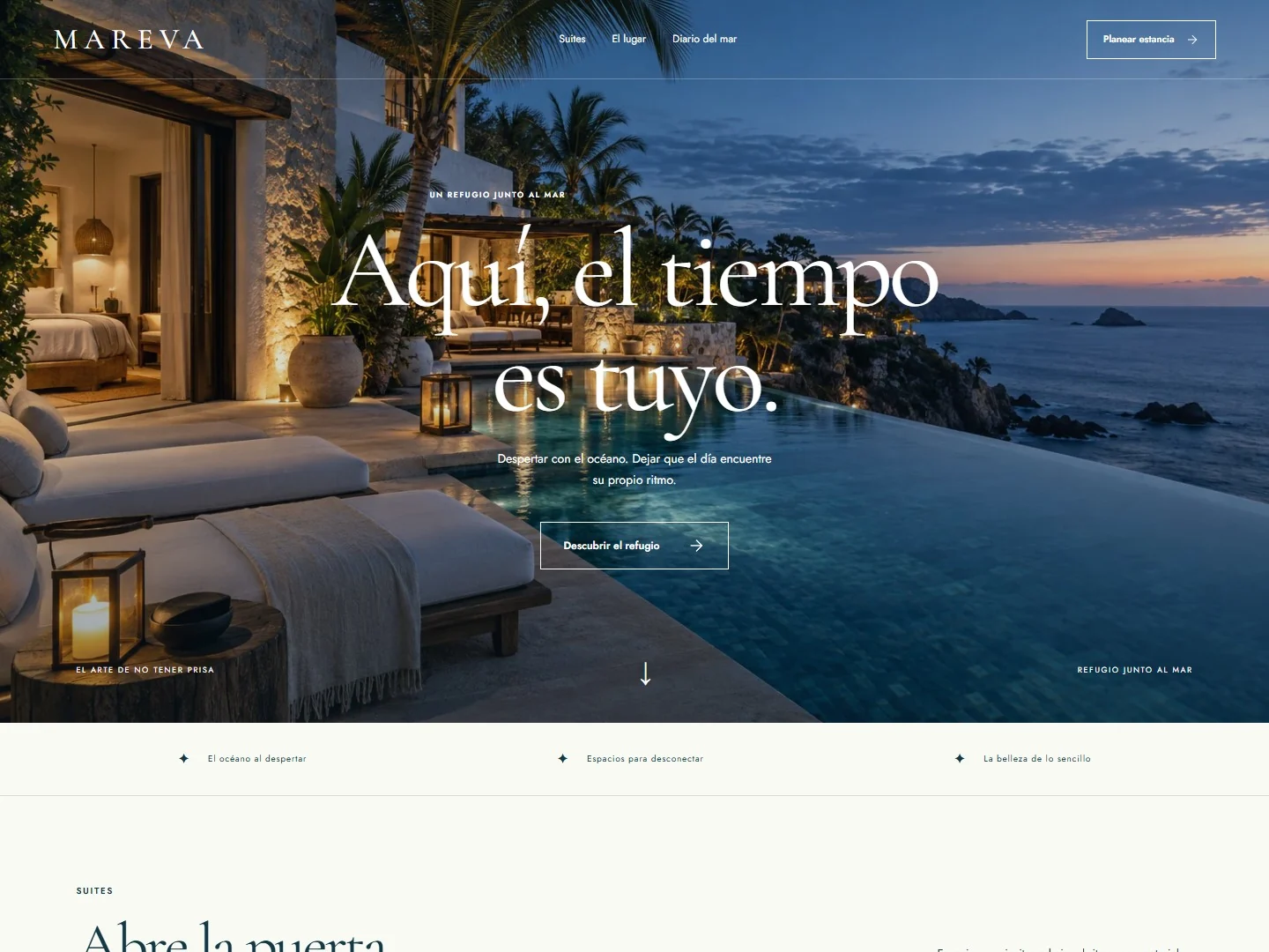 Diseño del proyecto Mareva Retreat