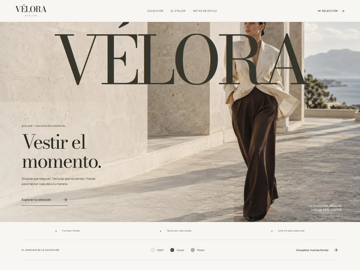 Diseño del proyecto Vélora Atelier